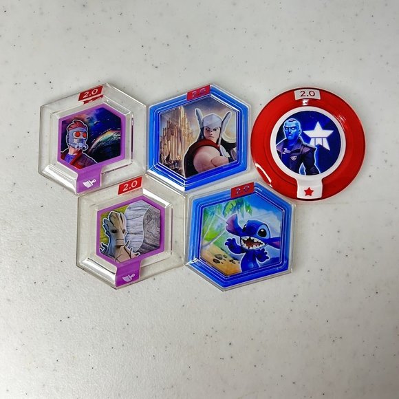 Disney Infinity Power Discs 2.0 Lot‎ Of 5 - Picture 1 of 4